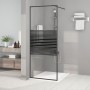 Black transparent ESG glass shower screen 80x195 cm by , Shower walls and screens - Ref: Foro24-152145, Price: 147,27 €, Disc...