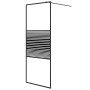 Black transparent ESG glass shower screen 80x195 cm by , Shower walls and screens - Ref: Foro24-152145, Price: 147,27 €, Disc...