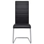 Cantilever dining chairs 2 units black synthetic leather by vidaXL, dining chairs - Ref: Foro24-242289, Price: 133,72 €, Disc...