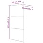 Black transparent ESG glass shower screen 100x195 cm by , Shower walls and screens - Ref: Foro24-152147, Price: 195,32 €, Dis...