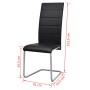 Cantilever dining chairs 2 units black synthetic leather by vidaXL, dining chairs - Ref: Foro24-242289, Price: 133,72 €, Disc...