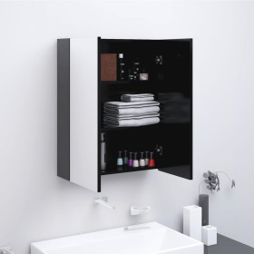 Anthracite gray MDF bathroom mirror cabinet 60x15x75 cm by , bathroom vanities - Ref: Foro24-331529, Price: 124,99 €, Discoun...