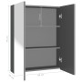 Anthracite gray MDF bathroom mirror cabinet 60x15x75 cm by , bathroom vanities - Ref: Foro24-331529, Price: 121,51 €, Discoun...