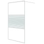 Transparent white ESG glass shower screen 115x195 cm by , Shower walls and screens - Ref: Foro24-152153, Price: 198,29 €, Dis...