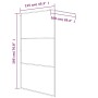 Transparent white ESG glass shower screen 115x195 cm by , Shower walls and screens - Ref: Foro24-152153, Price: 198,29 €, Dis...