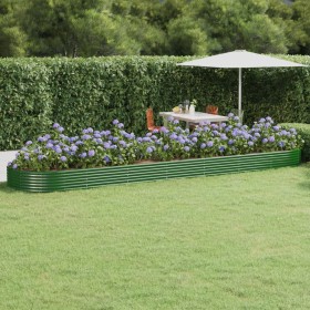 Green powder coated steel flower bed planter 600x140x36 cm by , Pots and planters - Ref: Foro24-319048, Price: 153,31 €, Disc...