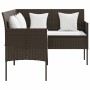 L-shaped sofa set 5 pieces with brown synthetic rattan cushions by , Garden sets - Ref: Foro24-318577, Price: 301,82 €, Disco...