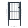 Individual 2D fence gate anthracite gray 106x210 cm by vidaXL, garden gates - Ref: Foro24-141744, Price: 244,92 €, Discount: %