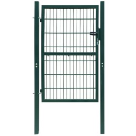 Cancela de valla 2D individual verde 106x230 cm de vidaXL, Puertas de jardín - Ref: Foro24-141752, Precio: 217,99 €, Descuent...