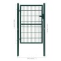 Green individual 2D fence gate 106x230 cm by vidaXL, garden gates - Ref: Foro24-141752, Price: 217,11 €, Discount: %