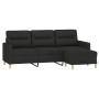 3-seater sofa with black fabric stool 180 cm by , Sofas - Ref: Foro24-3201077, Price: 356,67 €, Discount: %