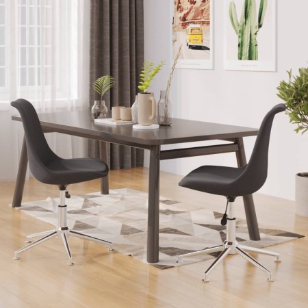 Swivel dining chairs 2 units dark gray fabric by , dining chairs - Ref: Foro24-338361, Price: 127,96 €, Discount: %