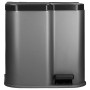 Curver Double pedal trash can Deco light gray interior buckets 6L and 15L by , Garbage cans and trash cans - Ref: Foro24-4438...