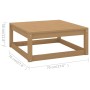 Set de muebles de jardín 9 pzs cojines madera pino marrón miel de , Conjuntos de jardín - Ref: Foro24-3077137, Precio: 893,94...