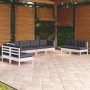 Muebles de jardín 8 pzas con cojines madera maciza de pino de , Conjuntos de jardín - Ref: Foro24-3096233, Precio: 676,99 €, ...