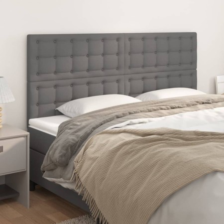 Headboards 4 units of gray synthetic leather 80x5x78/88 cm by , Headboards and footboards - Ref: Foro24-3116432, Price: 123,8...