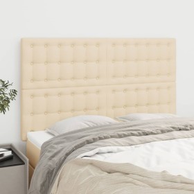 Headboards 4 units cream-colored fabric 72x5x78/88 cm by , Headboards and footboards - Ref: Foro24-3116769, Price: 113,74 €, ...