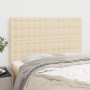 Headboards 4 units cream-colored fabric 72x5x78/88 cm by , Headboards and footboards - Ref: Foro24-3116769, Price: 111,42 €, ...