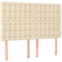 Headboards 4 units cream-colored fabric 72x5x78/88 cm by , Headboards and footboards - Ref: Foro24-3116769, Price: 111,42 €, ...