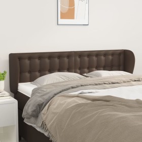 Brown synthetic leather headboard 147x23x78/88 cm by , Headboards and footboards - Ref: Foro24-3117237, Price: 67,99 €, Disco...