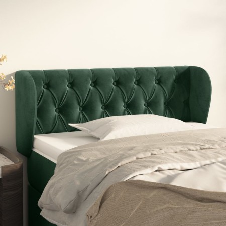 Dark green velvet headboard 103x23x78/88 cm by , Headboards and footboards - Ref: Foro24-3117525, Price: 62,65 €, Discount: %