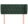 Dark green velvet headboard 103x23x78/88 cm by , Headboards and footboards - Ref: Foro24-3117525, Price: 62,65 €, Discount: %