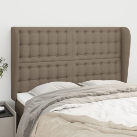 Cabecero con orejas de tela gris taupe 147x23x118/128 cm de , Cabeceros y pies de cama - Ref: Foro24-3118392, Precio: 130,99 ...