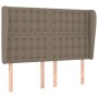 Headboard with ears in taupe gray fabric 147x23x118/128 cm by , Headboards and footboards - Ref: Foro24-3118392, Price: 130,3...