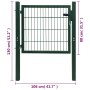 Cancela de valla 2D individual verde 106x130 cm de vidaXL, Puertas de jardín - Ref: Foro24-141747, Precio: 177,41 €, Descuent...