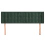 Dark green velvet headboard 147x16x78/88 cm by , Headboards and footboards - Ref: Foro24-3119253, Price: 74,83 €, Discount: %