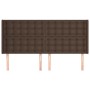 Headboard with brown synthetic leather ears 163x16x118/128 cm by , Headboards and footboards - Ref: Foro24-3119679, Price: 12...