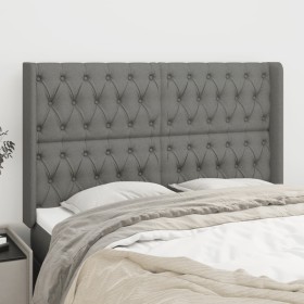 Headboard with dark gray fabric ears 147x16x118/128 cm by , Headboards and footboards - Ref: Foro24-3120013, Price: 125,15 €,...