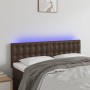 Headboard with LED brown synthetic leather 144x5x78/88 cm by , Headboards and footboards - Ref: Foro24-3121705, Price: 67,76 ...