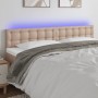 Headboard with LED synthetic leather cappuccino color 160x5x78/88 cm by , Headboards and footboards - Ref: Foro24-3121713, Pr...