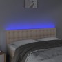 Cabecero con LED cuero sintético color capuchino 144x5x78/88 cm de , Cabeceros y pies de cama - Ref: Foro24-3121707, Precio: ...