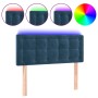 Dark blue velvet LED headboard 80x5x78/88 cm by , Headboards and footboards - Ref: Foro24-3122080, Price: 49,23 €, Discount: %