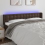 Cabecero con LED cuero sintético marrón 163x16x78/88 cm de , Cabeceros y pies de cama - Ref: Foro24-3123335, Precio: 78,35 €,...