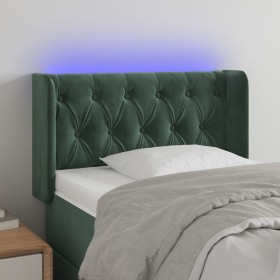 Dark green velvet headboard with LED 83x16x78/88 cm by , Headboards and footboards - Ref: Foro24-3123605, Price: 62,97 €, Dis...