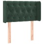 Dark green velvet headboard with LED 83x16x78/88 cm by , Headboards and footboards - Ref: Foro24-3123605, Price: 62,97 €, Dis...