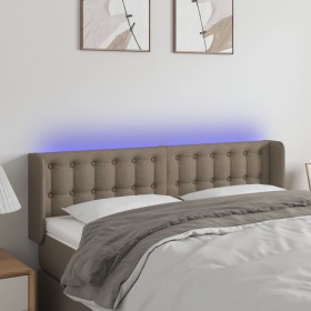 Headboard with LED in taupe gray fabric 147x16x78/88 cm by , Headboards and footboards - Ref: Foro24-3123672, Price: 81,15 €,...