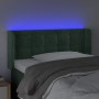 Dark green velvet headboard with LED 93x16x78/88 cm by , Headboards and footboards - Ref: Foro24-3123709, Price: 59,41 €, Dis...