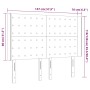 Kopfteil aus schwarzem Stoff mit LED 147x16x118/128 cm von , Kopf- und Fußteile - Ref: Foro24-3124482, Preis: 134,10 €, Rabat...