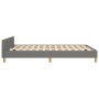 Estructura de cama con cabecero de tela gris oscuro 140x200 cm de , Camas y somieres - Ref: Foro24-3125382, Precio: 234,61 €,...