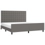 Bed frame with headboard gray synthetic leather 160x200cm by , Beds and slatted bases - Ref: Foro24-3125583, Price: 264,29 €,...