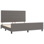 Estructura de cama con cabecero cuero sintético gris 160x200cm de , Camas y somieres - Ref: Foro24-3125583, Precio: 255,78 €,...