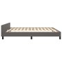 Estructura de cama con cabecero cuero sintético gris 160x200cm de , Camas y somieres - Ref: Foro24-3125583, Precio: 255,78 €,...