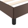 Estructura de cama cabecero cuero sintético marrón 140x200 cm de , Camas y somieres - Ref: Foro24-3125576, Precio: 239,14 €, ...