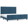 Dark blue velvet bed frame with headboard 160x200 cm by , Beds and slatted bases - Ref: Foro24-3126011, Price: 257,50 €, Disc...