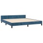 Dark blue velvet bed frame with headboard 160x200 cm by , Beds and slatted bases - Ref: Foro24-3126011, Price: 257,50 €, Disc...