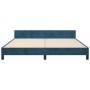 Dark blue velvet bed frame with headboard 160x200 cm by , Beds and slatted bases - Ref: Foro24-3126011, Price: 257,50 €, Disc...